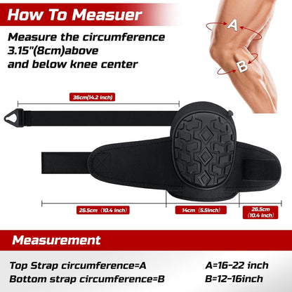 Professional Knee Pads for Work Construction with Heavy Duty Cap Foam Padding Gel Cushion Knee Pads for Men, Comfortable Adjustable Strong Strap, Military Grade Rivet for Flooring Gardening