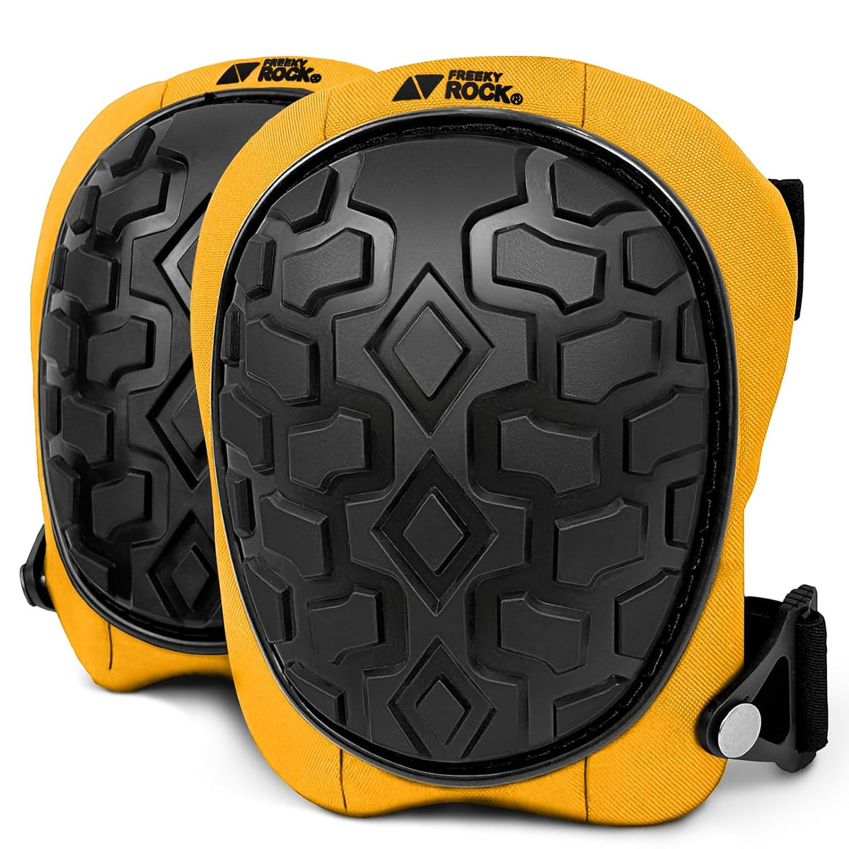 Professional Knee Pads for Work Construction with Heavy Duty Cap Foam Padding Gel Cushion Knee Pads for Men, Comfortable Adjustable Strong Strap, Military Grade Rivet for Flooring Gardening