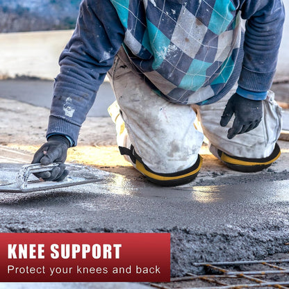 Professional Knee Pads for Work Construction with Heavy Duty Cap Foam Padding Gel Cushion Knee Pads for Men, Comfortable Adjustable Strong Strap, Military Grade Rivet for Flooring Gardening