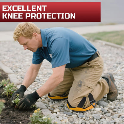 Professional Knee Pads for Work Construction with Heavy Duty Cap Foam Padding Gel Cushion Knee Pads for Men, Comfortable Adjustable Strong Strap, Military Grade Rivet for Flooring Gardening