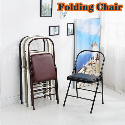Backless Yoga Chair for Adults Foldable Yoga Auxiliary Chair W/Non-Slip Feet, Metal Folding Handstand Training Tool Chair for Yoga Beginner, Capacity Within 100kg/220lbs(Camel)