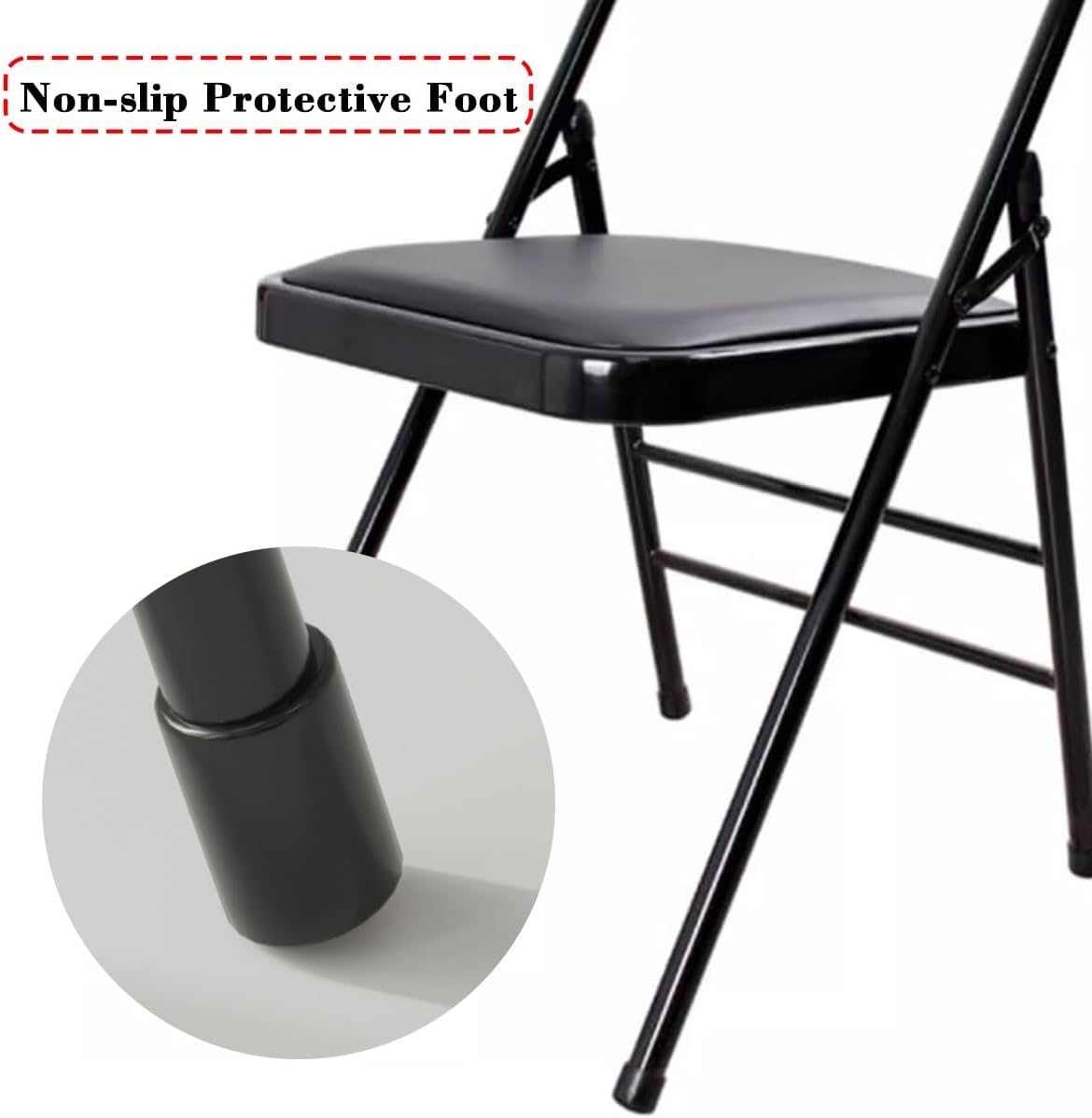 Backless Yoga Chair for Adults Foldable Yoga Auxiliary Chair W/Non-Slip Feet, Metal Folding Handstand Training Tool Chair for Yoga Beginner, Capacity Within 100kg/220lbs(Camel)