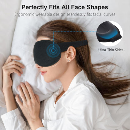 100% Blackout Sleep Eye Mask for Women Men, Zero Pressure Sleep Mask