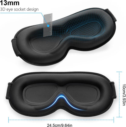 100% Blackout Sleep Eye Mask for Women Men, Zero Pressure Sleep Mask
