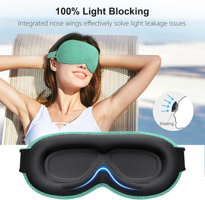 100% Blackout Sleep Eye Mask for Women Men, Zero Pressure Sleep Mask