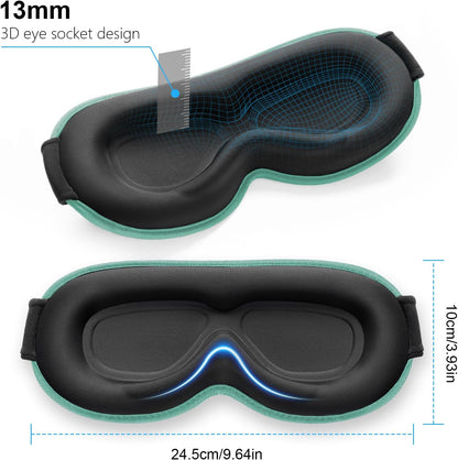 100% Blackout Sleep Eye Mask for Women Men, Zero Pressure Sleep Mask