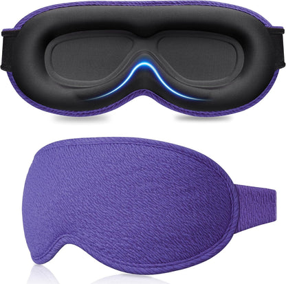100% Blackout Sleep Eye Mask for Women Men, Zero Pressure Sleep Mask