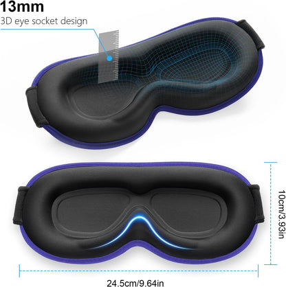 100% Blackout Sleep Eye Mask for Women Men, Zero Pressure Sleep Mask