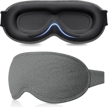 100% Blackout Sleep Eye Mask for Women Men, Zero Pressure Sleep Mask
