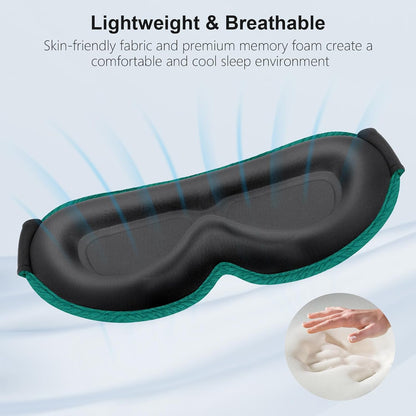 100% Blackout Sleep Eye Mask for Women Men, Zero Pressure Sleep Mask