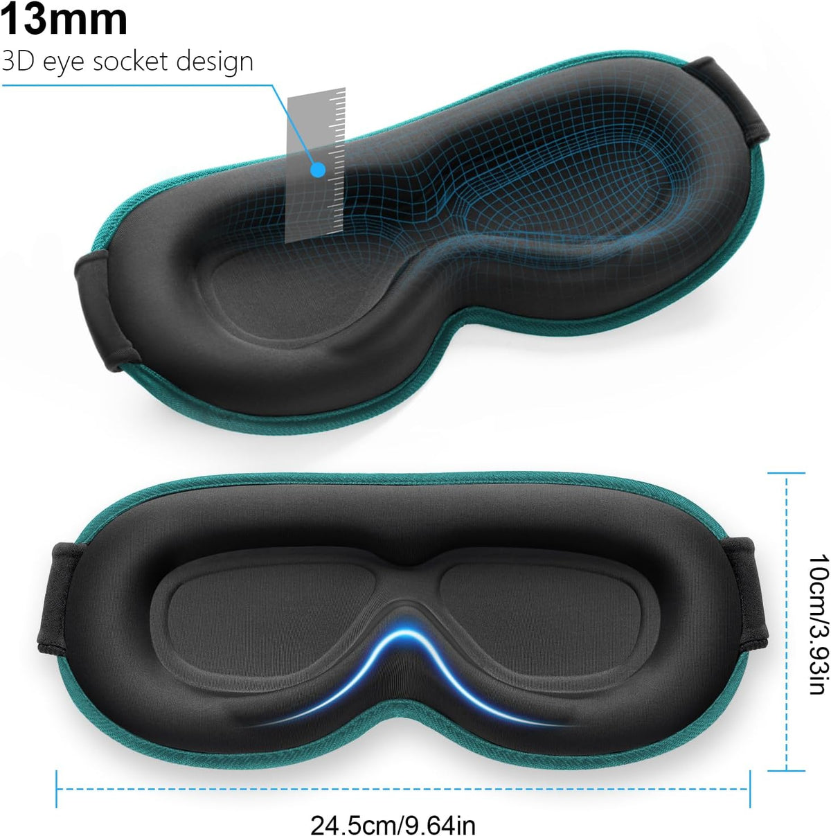100% Blackout Sleep Eye Mask for Women Men, Zero Pressure Sleep Mask