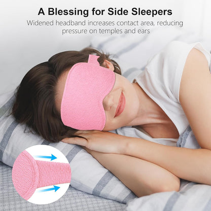100% Blackout Sleep Eye Mask for Women Men, Zero Pressure Sleep Mask