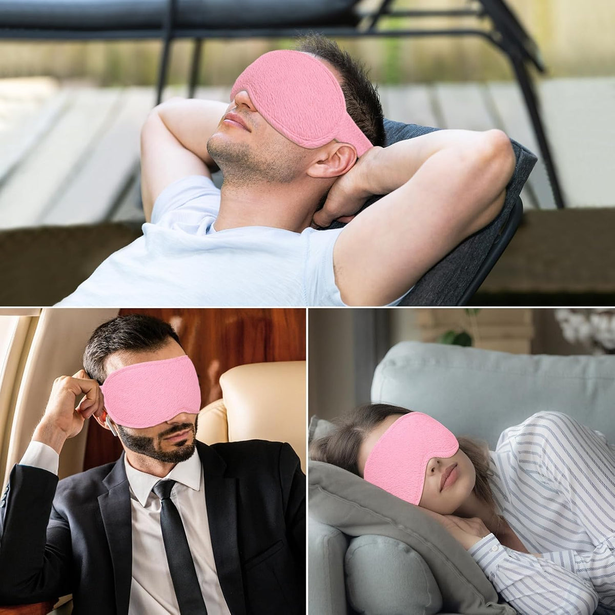 100% Blackout Sleep Eye Mask for Women Men, Zero Pressure Sleep Mask