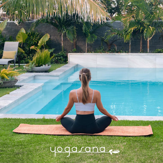 Organic Cotton Yoga Mat - Non Slip Hand-Woven Foldable Yoga Rug Provides Excellent Comfort, Traction & Support - Travel Extra Thick Yoga Mats for Indoor & Outdoor Use - 24 x 72 Inches