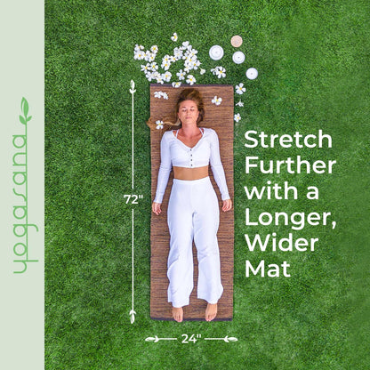 Organic Cotton Yoga Mat - Non Slip Hand-Woven Foldable Yoga Rug Provides Excellent Comfort, Traction & Support - Travel Extra Thick Yoga Mats for Indoor & Outdoor Use - 24 x 72 Inches