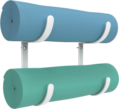 Yoga Mat Holder Wall Mount, No Tying, No Straps