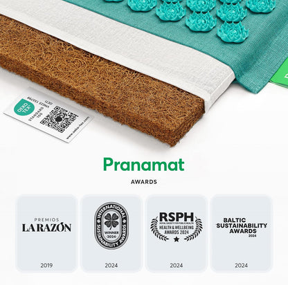 Acupressure Large & Small Mat with Pillow Set, Premium Acupressure Therapy for Pain Relief and Relaxation, Handcrafted in Europe with Sustainable and Natural Materials (Lavander)