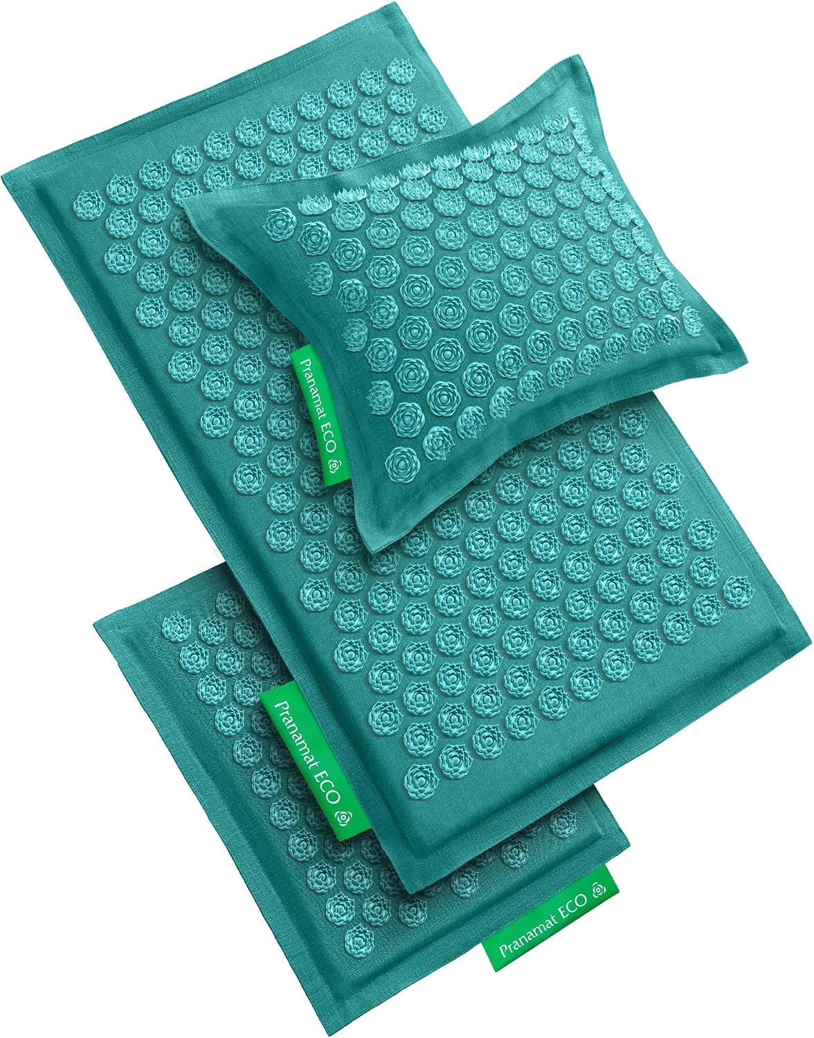Acupressure Large & Small Mat with Pillow Set, Premium Acupressure Therapy for Pain Relief and Relaxation, Handcrafted in Europe with Sustainable and Natural Materials (Lavander)