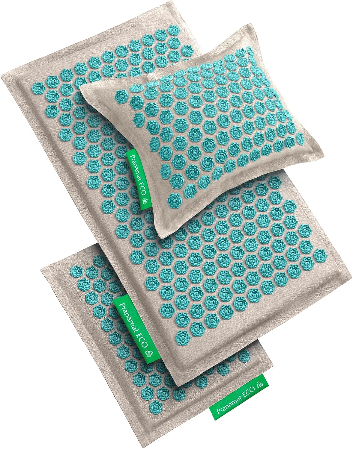 Acupressure Large & Small Mat with Pillow Set, Premium Acupressure Therapy for Pain Relief and Relaxation, Handcrafted in Europe with Sustainable and Natural Materials (Lavander)