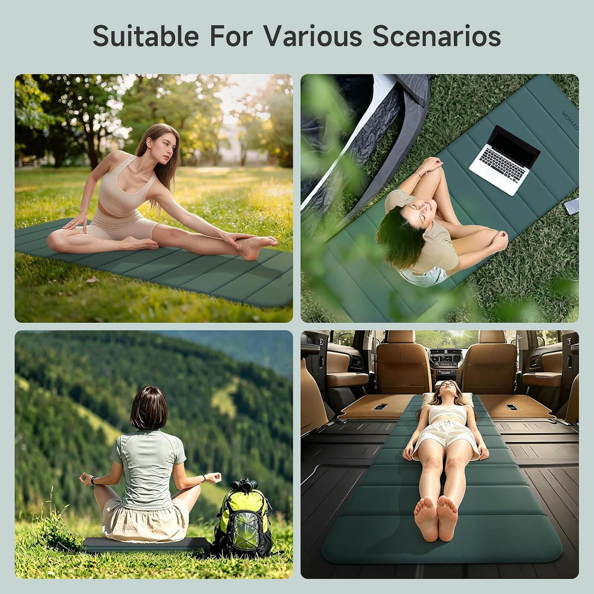 12-Fold POE Yoga Mat 75x26x0.4 Inches