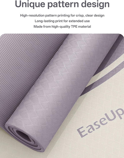 10mm Thick Yoga Mat, 73"×31.5" Extra Wide, Non-Slip with Strap