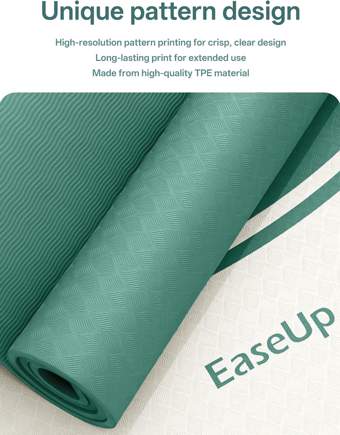 10mm Thick Yoga Mat, 73"×31.5" Extra Wide, Non-Slip with Strap