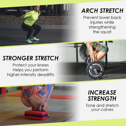 2Pcs Cork Squat Wedge Block, Non-Slip Slant Boards, Ramp Platform for Elevate Heels and Squat Support