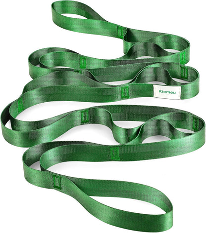 Stretch Strap With Loops For Physical Therapy And Yoga, 8 ft Long