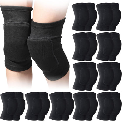 12 Pairs Volleyball Knee Pads Soft Breathable, Medium, Classic Color