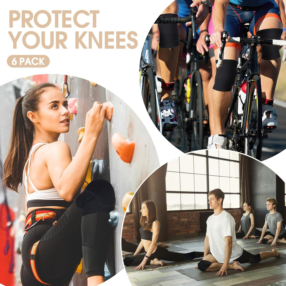12 Pairs Volleyball Knee Pads Soft Breathable, Medium, Classic Color