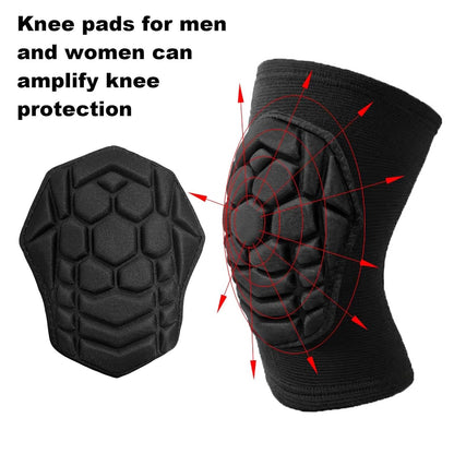 Men Women Knee Pads for Volleyball, Soft Breathable Elastic Sleeve, Black L