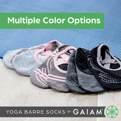 Grippy Studio Yoga Socks, Non-Slip, Open-Toe, One Size