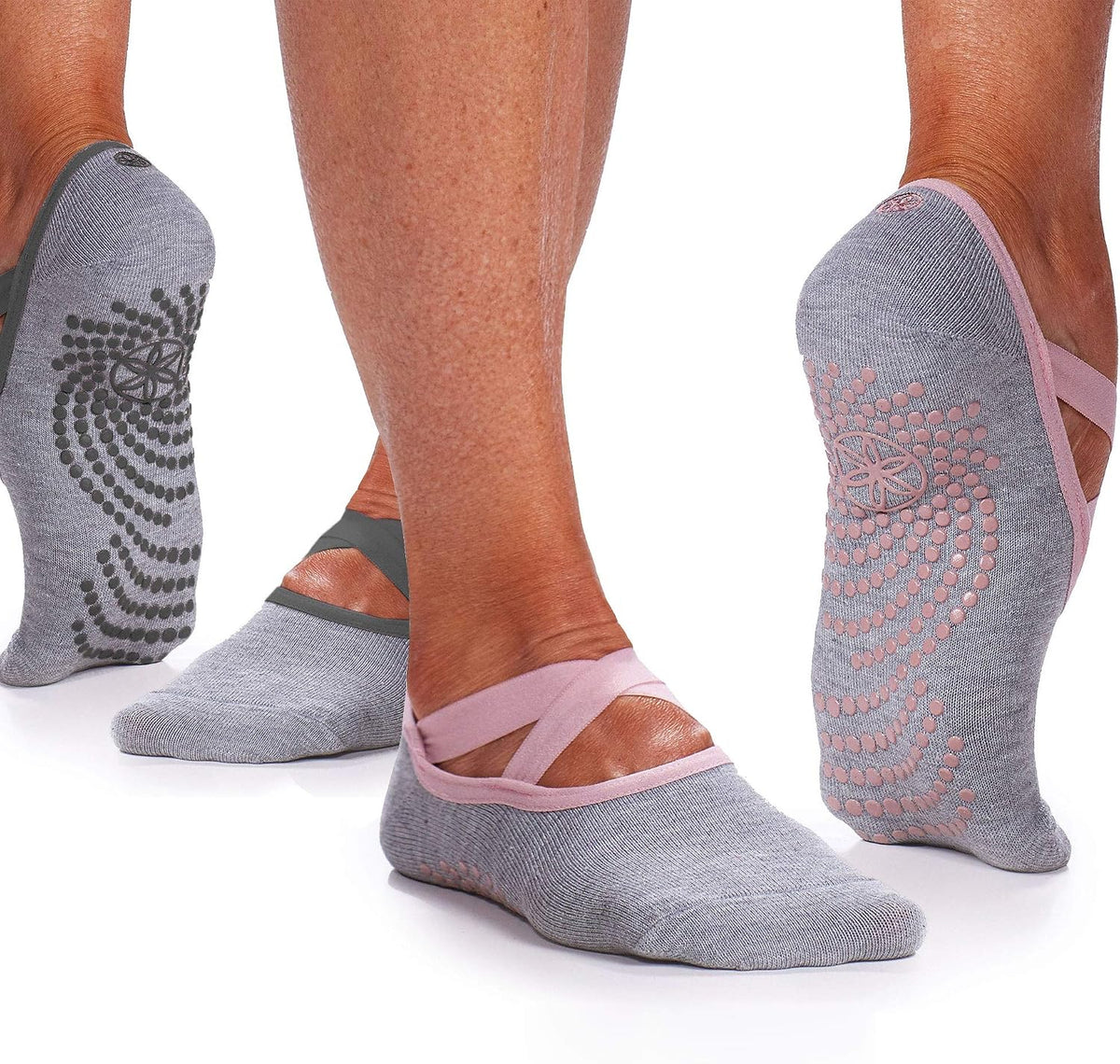 Grippy Studio Yoga Socks, Non-Slip, Open-Toe, One Size