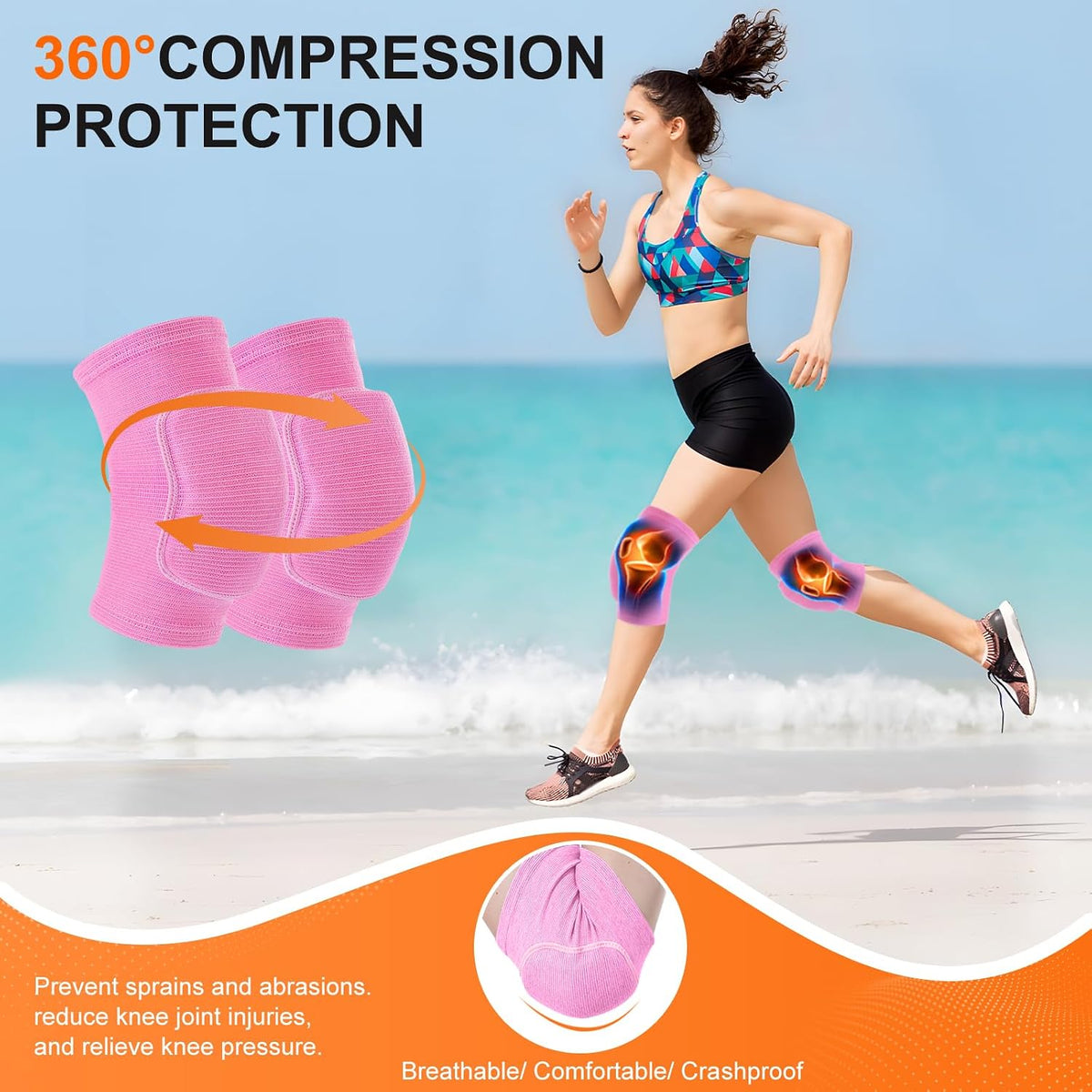Volleyball Knee Pads for Girls Women Men Youth Kids Knees Protective