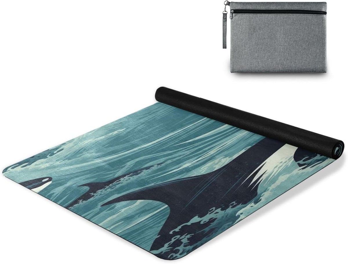 Yoga Mat Foldable Exercise Mats Gym Non Slip Workout Mat for Women and Men Pilates Floor Fitness Mat with Storage Bag 71 inch x 26 inch