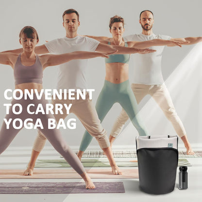 Yoga Bolster Pillow Bag Yoga Mat Bag Large Size with Pockets Rainproof Environmental Friendly Yoga Strap Bag for Women