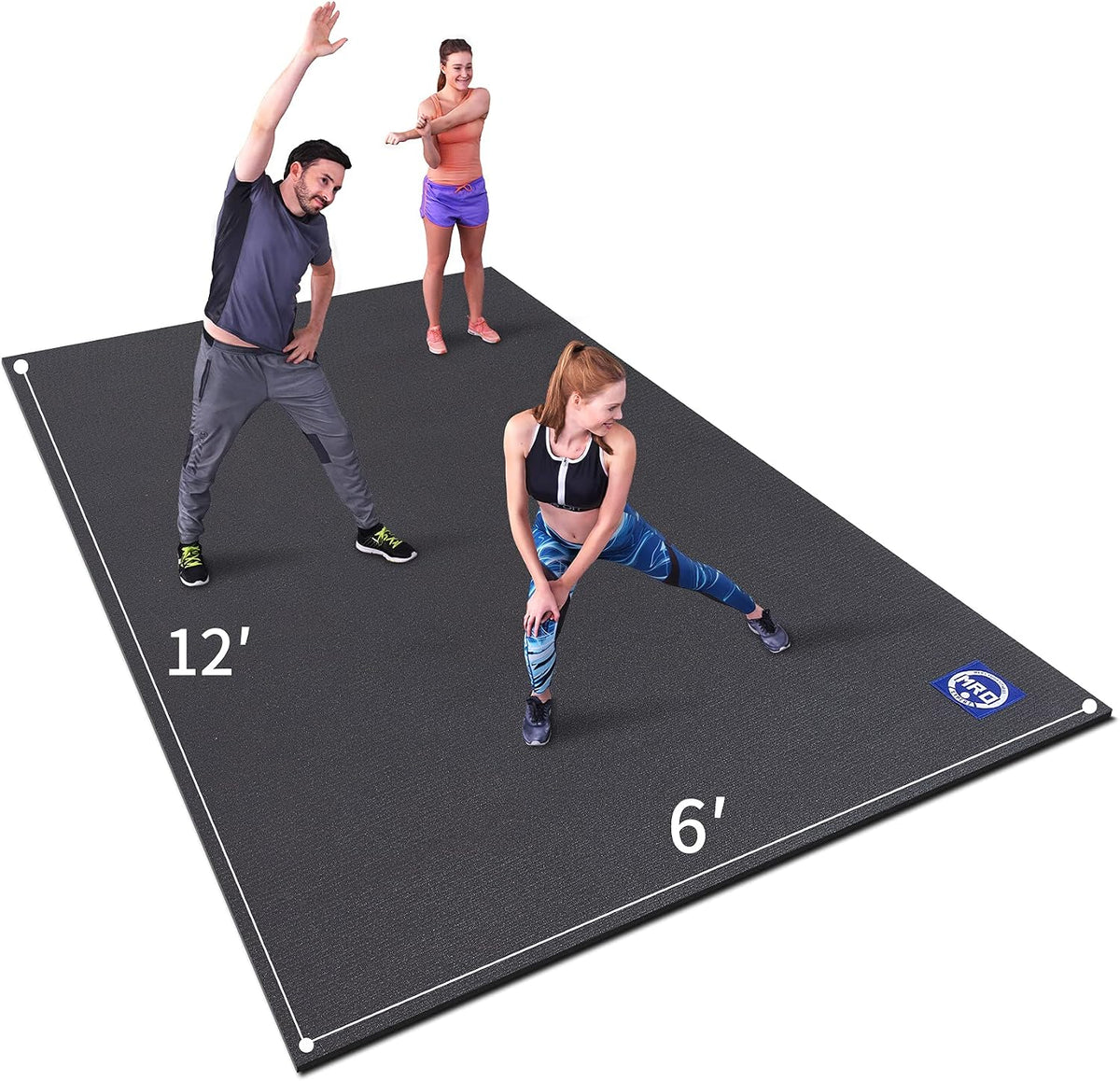 Extra Large Exercise Mat 15'x6'/12'x6'/9'x6'(7mm)