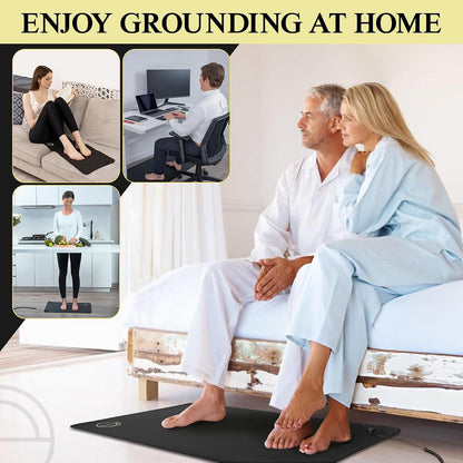 Grounding Mat for Desk, Reduce Fatigue & Stress, Supports Energy & Wellness, Grounding Pad for Bed, Office, Living Room, Works Well w/Sheets, Blanket, w/ 15 Foot Cord, 35x24in