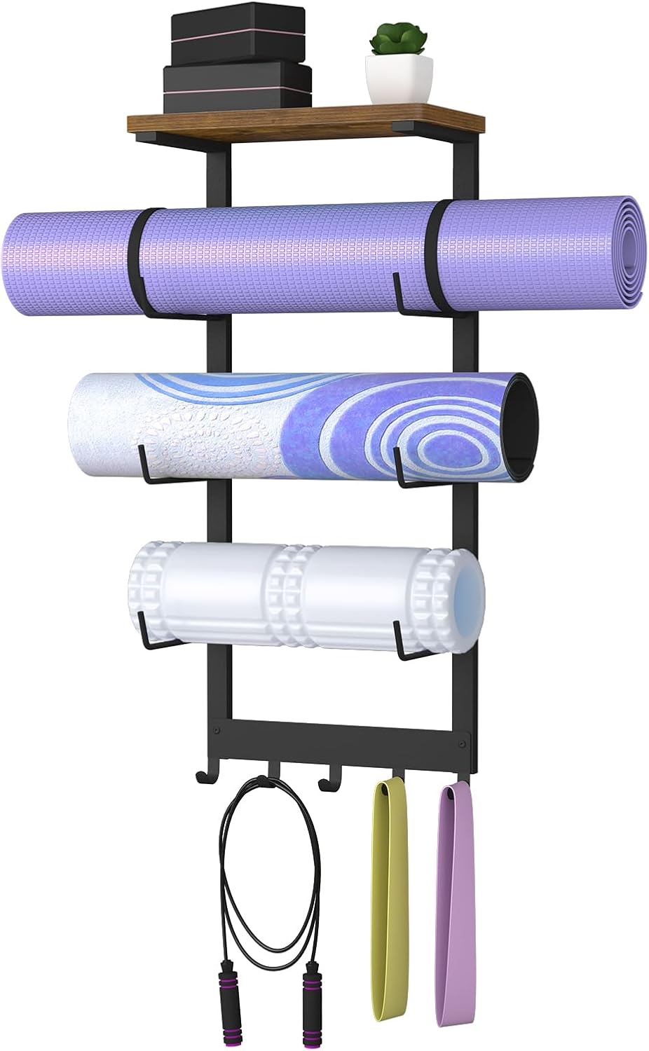 Home Gym Storage Rack for Yoga Mat Holder Wall Mount