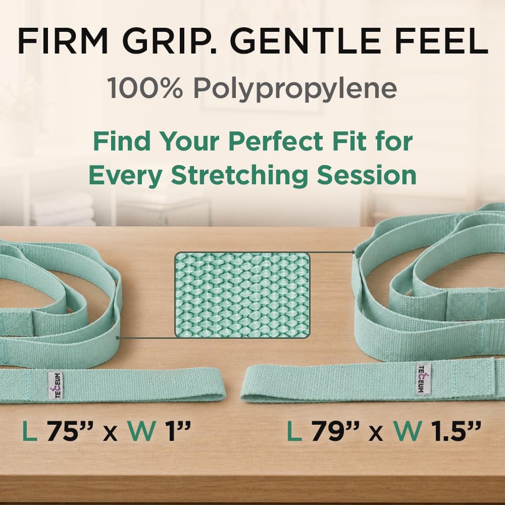Stretching Strap with 10 Loops for Physical Therapy & Rehab