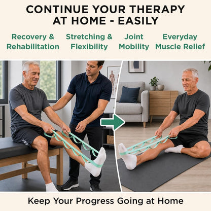 Stretching Strap with 10 Loops for Physical Therapy & Rehab