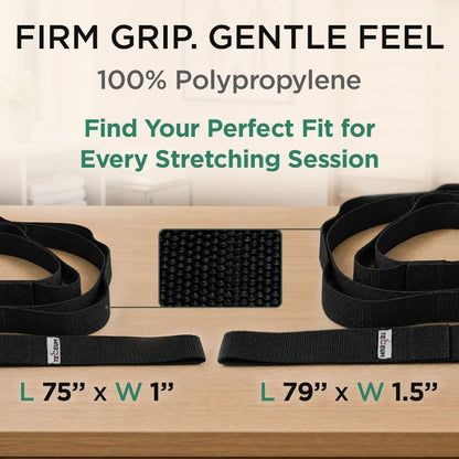 Stretching Strap with 10 Loops for Physical Therapy & Rehab