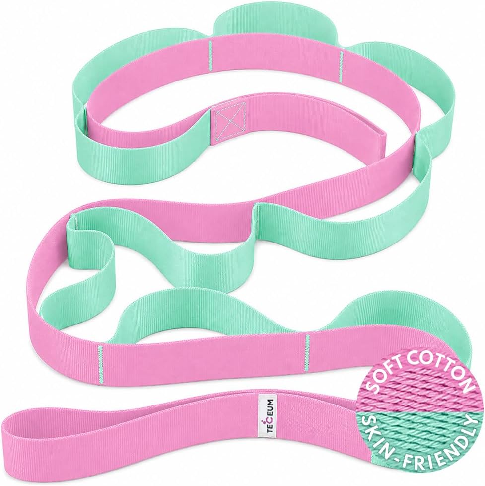 Stretching Strap with 10 Loops for Physical Therapy & Rehab