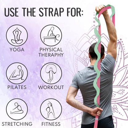 Stretching Strap with 10 Loops for Physical Therapy & Rehab