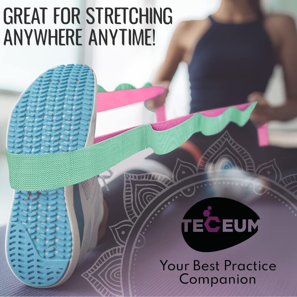 Stretching Strap with 10 Loops for Physical Therapy & Rehab