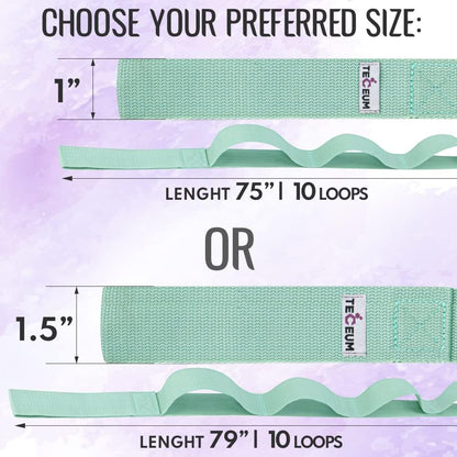 Stretching Strap with 10 Loops for Physical Therapy & Rehab