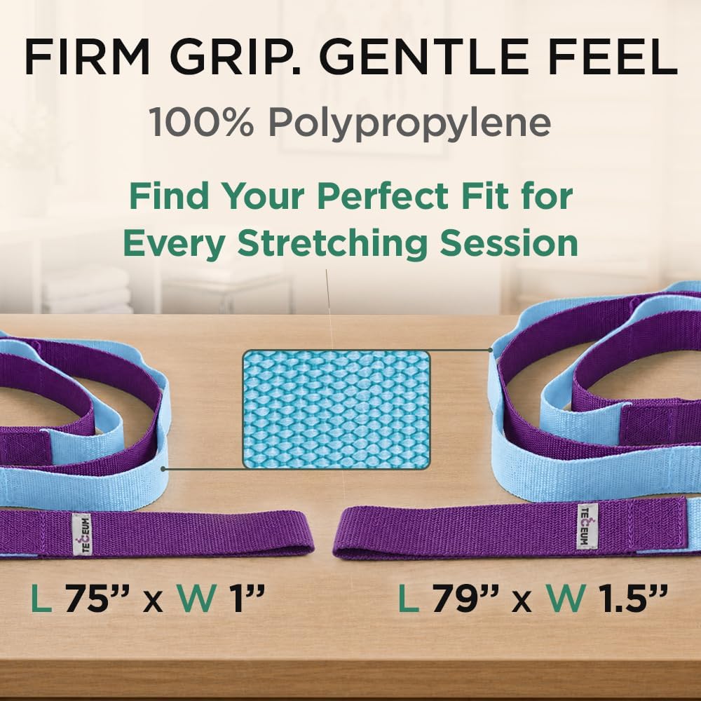 Stretching Strap with 10 Loops for Physical Therapy & Rehab