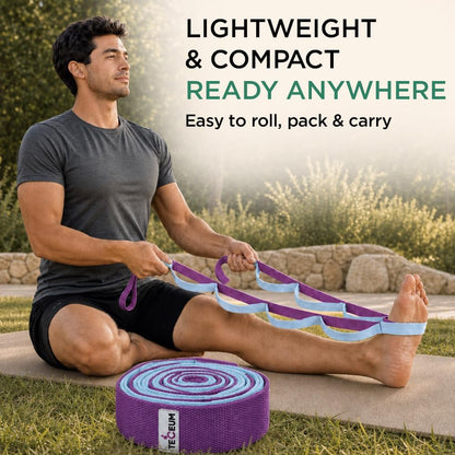 Stretching Strap with 10 Loops for Physical Therapy & Rehab