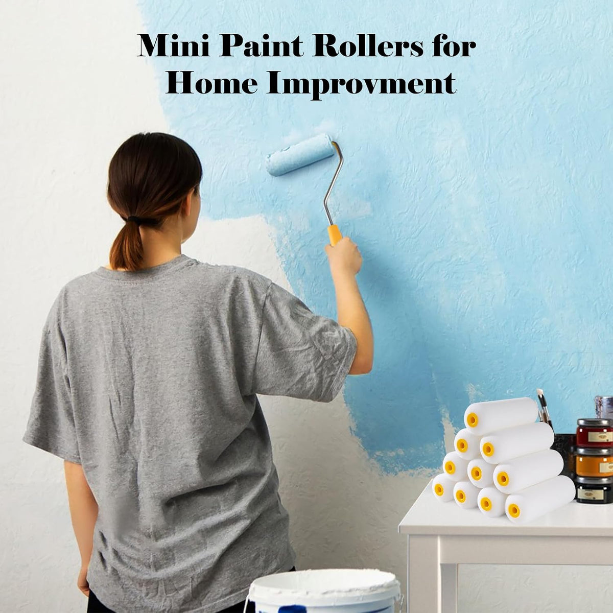 Mini Foam Paint Roller, 4 Inch Small Paint Roller