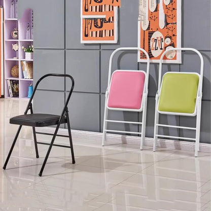 Yoga Chair Backless Folding Chair Metal Handstand Yoga Chair Yoga Props Exercise Chair for Restorative Flow Headstand Stool Inversion Chair for Back Pain